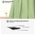 thumbnail image 6 of Unique Bargains 2-Pack French Door Curtains Panels Green 25" x 40", 6 of 8