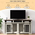 thumbnail image 3 of Danolapsi Wooden Double Dog Crates Kennel Cage,71" Extra Large Dog Crate Furniture, Furniture Style Tv Stand Side End Table for 2 Dogs with Removable Divider for Large Dogs（ship in 2 boxes）, 3 of 8