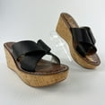 thumbnail image 3 of Sam Edelman Remini Black Slip On Rubber Sole Strappy Slide Wedges Heel Sandals (Black, 8), 3 of 3