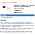 thumbnail image 2 of Accelerator Pedal Stop Pad - Compatible with 1995 - 2004 Honda Odyssey - Dorman, 2 of 2
