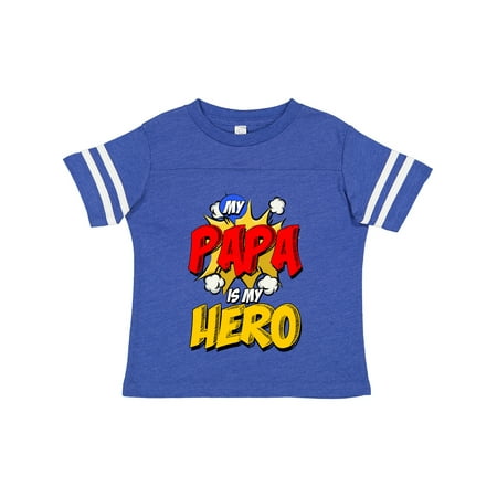 

Inktastic Papa is My Hero Gift Toddler Boy or Toddler Girl T-Shirt