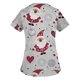 thumbnail image 3 of Puntoco Blusa de Navidad para Mujer, Uniforme de Mujer Ropa de Trabajo Estampado de Navidad con Cuello en V Tops de Manga Corta con Bolsillo Puntoco Puntoco-5788, 3 of 6