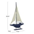 thumbnail image 3 of 17" x 28" Dark Blue Wood Sail Boat Sculpture with Lifelike Rigging, by DecMode, 3 of 9