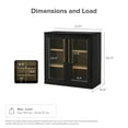 thumbnail image 4 of Mopio Blake Storage Cabinet, Sideboard Buffet Cabinet with Storage, Small Modular Accent Display Cabinet, Kitchen Coffee Bar Pantry Cabinet, Media Console Credenza for Living Room (Acrylic, Black), 4 of 9
