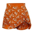 thumbnail image 5 of LEBONYARD Skorts for Women Dressy Casual,Women's Layered Yoga Skirt with Shorts,Women's Summer Pleated Tennis Skirts Stretchy Short Yoga Fake Two Piece Trouser Skirt Shorts Orange L, 5 of 5
