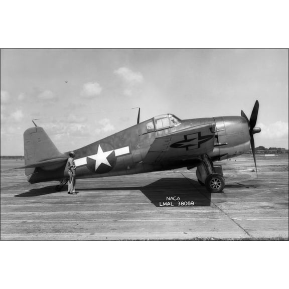 24"x36" Gallery Poster, U.S. Navy Grumman XF6F-4 Hellcat prototype f6f 1944