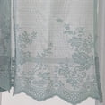 thumbnail image 5 of Granjero Gordo Cortina transparente de encaje con bordado floral, para ventana pequeña, corta, 1 pieza (130 x 40 cm, azul), 5 of 5