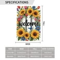 thumbnail image 3 of Spring Summer Garden Flag Welcome For Outside Sunflower Wreath With Letter H On Checkered Background 12×18 In Garden Activity Decoration Festival Outdoor Decoration Gazebo Day Memorial Day, 3 of 6