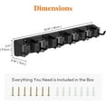 thumbnail image 6 of Lifewit Mop and Broom Holder Wall Mount, Anti-Slip Broom Hanger for Garage, Utility Room, Laundry Room, Pantry, Garden, 5 Slot 6 Hook, Black, 6 of 12