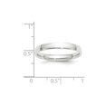 thumbnail image 3 of Auriga Fine Jewelry 14K White Gold 3mm Lightweight Women's Wedding Band Size 9, 3 of 5
