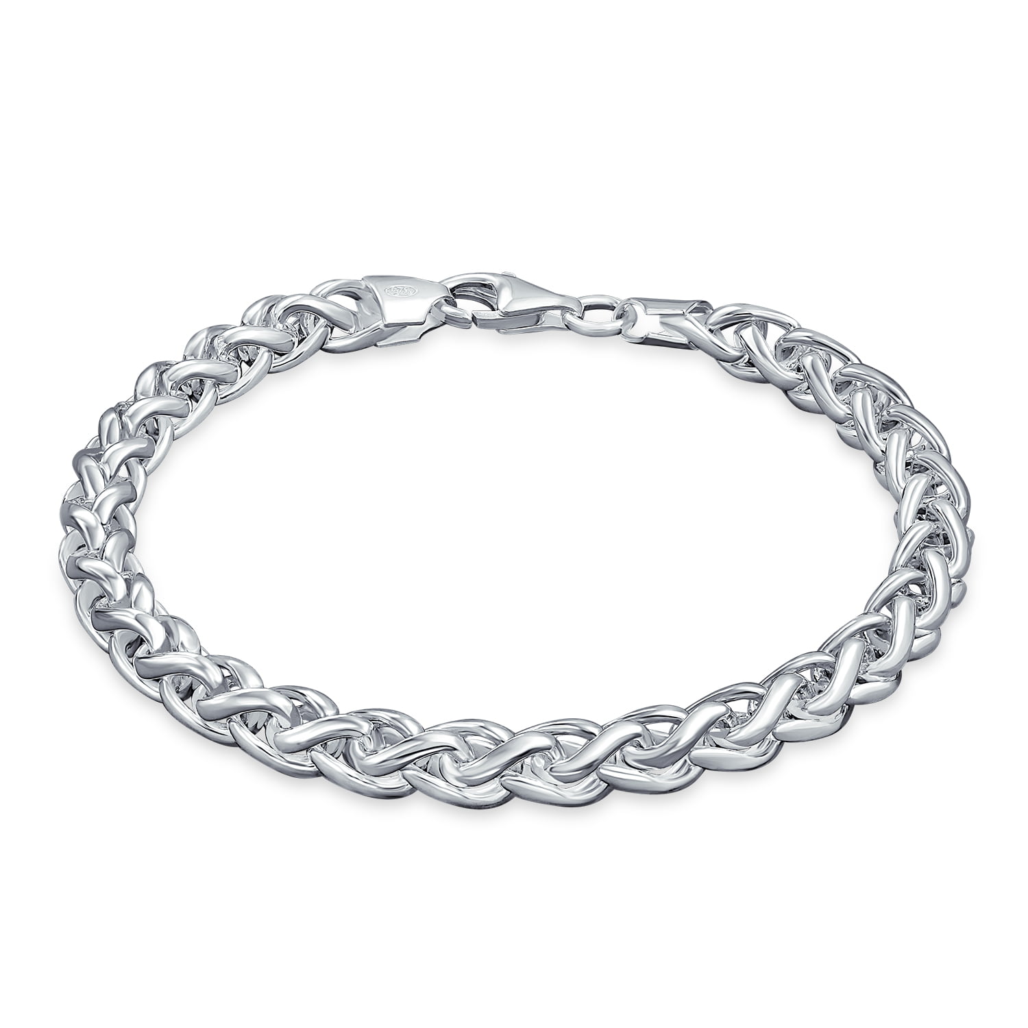 Bling Jewelry - Wheat Braid Rope Link Bracelet For Men For Women 180 ...