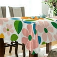thumbnail image 5 of Yayeee Tablecloths 60" x 60" Rectangle Wrinkle Resistant Party Table Cover, Retro Orange Floral, 5 of 8
