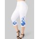 thumbnail image 1 of Leggings de Talla Grande con Estampado de Mariposa Rosegal Leggings de talla grande, 1 of 5