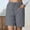 Gray 5, variant on Blmnix with Pockets Shorts for Women Trendy Orange Board Spandex Striped High Waisted Comfy Shorts for Women,L