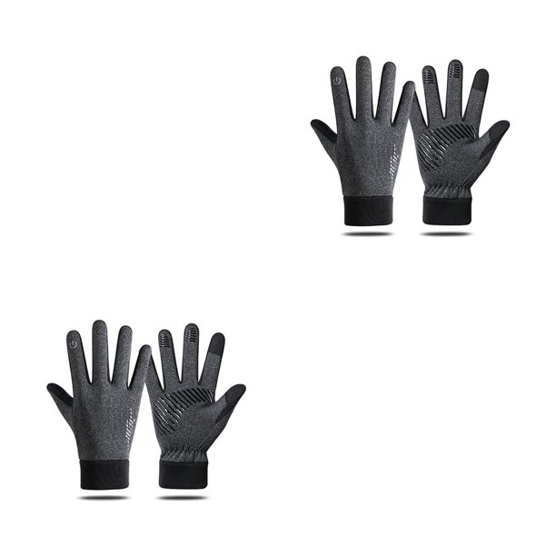 Advancent 1 par de guantes impermeables portátiles para bicicletas, para montar al aire libre, senderismo Gris METRO 2Conjunto