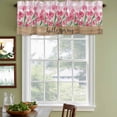 thumbnail image 6 of 2 Pack Pink Tulip Flower Valance for Window Hello Spring Floral Buffalo Plaid Wood Kitchen Valance Rod Pocket Short Curtain Topper Decorative Window Treatment for Living Room Bedroom 42"x12", 6 of 9