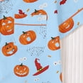 thumbnail image 5 of XIAOCHA Halloween Witch Hat Pumpkin Bat Spider Web Sleep Set For Women Flexible Waistband Loose Night Pajamas, 5 of 8