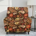 thumbnail image 2 of Renewold Boho Flower Paisley Pattern Extra Large Recliner Cover Soft Single Seat Recliner Couch Cover 4 Pieces Reclining Chair Protector with Storage Pocket for Dogs, Cats, Pets, 2 of 8
