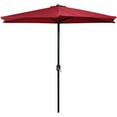 thumbnail image 3 of ABCCANOPY 9FT Patio Half Umbrella With Crank Handle, Burgundy, 3 of 7
