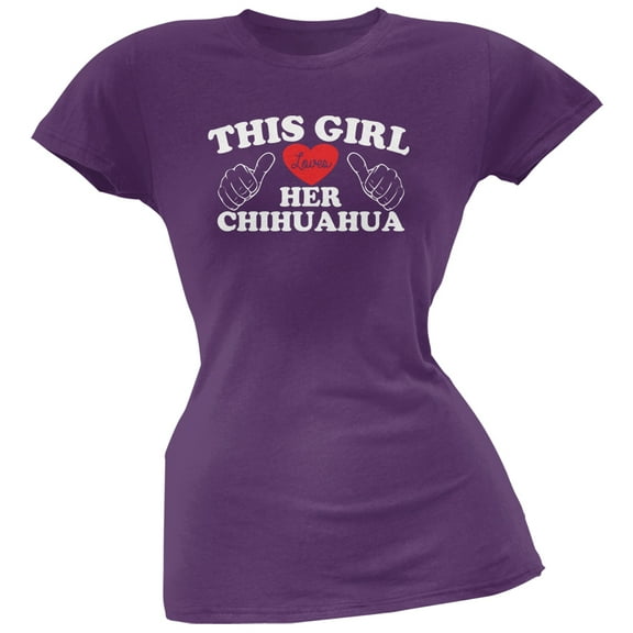 Old Glory Juniors This Girl Loves Her Chihuahua Short Sleeve Graphic T Shirt