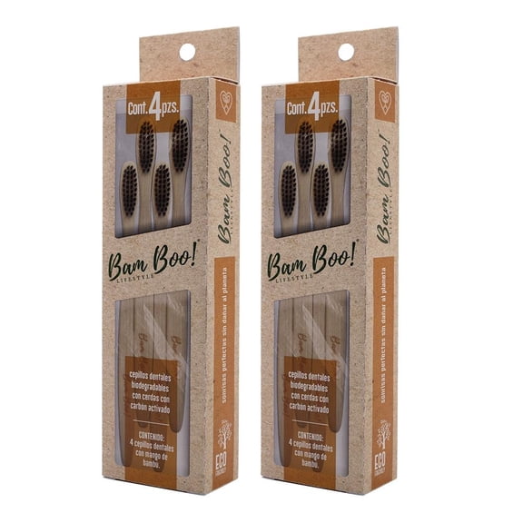 Pack cepillos dentales Bam Boo! Lifestyle 4 Piezas