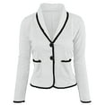 thumbnail image 3 of Siilsaa Womens Work Clothes Womens Casual Blazers Open Front Long Sleeve Work Office Jackets Blazer Grey,L, 3 of 4