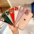 thumbnail image 4 of Compatible for iPhone XS MAX 6.5inch Case Plating Love Heart Phone Case, Fun Cute Side Small Pattern Soft TPU Airbag Anti-Fall Shockproof Camera Protective Electroplated Case -Pink, 4 of 5
