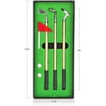 thumbnail image 2 of Golf Pen Set, Mini Desktop Golf Ball Pen Gift Set with Putting Green,Flag,3 Golf Clubs Pens & 2 Balls, 2 of 5