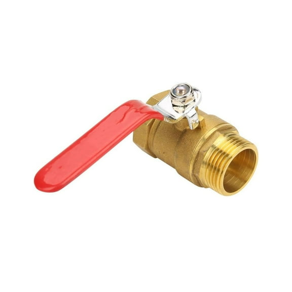 Brass Full Port Shut-off Valve,3/4Inch No Lead Brass Fitting,1 Piece,Durable Heavy Duty Shut Off Valve with Lever Handle for Water, Oil
