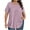 Pink-womens plus size tops, variant on Hfnxid Womens Plus Size Tops Loose Fit Crew Neck Short Sleeve Shirt Casual Striped Pleated Blouse Summer Lightweight Comfy BlouseBlueL