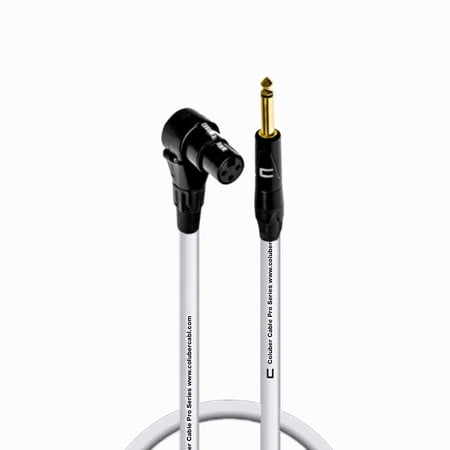 Coluber Cable Balanced - Right Angle XLR Female to 1/4" TS Male 3-Pin Cable