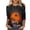 P-Black, variant on successthop Adult Women's Halloween Shirts Bat 3/4 Sleeve Crewneck Tee Fall Tops Festival Plus Size Awareness Clothes