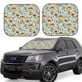 thumbnail image 2 of Daiia Mushroom House Insect Frog 2PCS Car Windshield Sun Shade, Foldable Sun Shield for Car Front Window, Auto Sun Blocker Visor Protector Universal for Truck SUV Pickup-Medium, 2 of 7