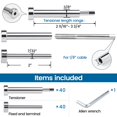 thumbnail image 2 of [Patente] Muzata Kit De Barandilla De Cable Invisible De 40 Pares Tensor Estampado De 1/8"" Y Terminal Oculto De Acero Inoxidable T316 Para Escaleras De Cubierta De Poste De Metal De Madera De 2""X2"", 2 of 5