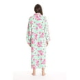 thumbnail image 3 of Just Love Plush Zipper Lounger Robe 6811-10445-MNT-1X (Mint Roses, 3X), 3 of 3