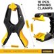thumbnail image 3 of Spring Clamps 4 inch - 10 Pack Plastic Clamps for Tarps, Crafts, Backdrop and Pool Cover with 2 inch Mouth Opening - Rust Free Large Clips Heavy Duty, 3 of 4