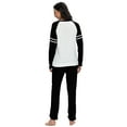 thumbnail image 3 of MintLimit Women's Pajamas Set Crew Neck Solid Striped Raglan Long Sleeve Shirt and Jogging Pants with Pocket Soft Nightwear 2 Piece Sleepwear, 3 of 4
