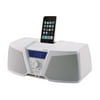 KICKER iK150 - Clock radio with Apple Dock cradle - white