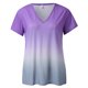 thumbnail image 4 of Blusa de Manga Corta Suelta Fiudx Cuello Redondo Estampado a La Moda Mujer, 4 of 4