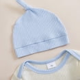 thumbnail image 5 of Staki Girls Clothes Fall Outfit Newborn Baby Girl Clothes Long Sleeve Bodysuit Pants Headband Clothes 12 18 Months(Light Blue, 12-18 Months), 5 of 9