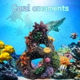 thumbnail image 2 of Decoraciones para acuarios, adornos de Coral, roca de resina, cueva de montaña, casa de peces Betta para descanso del sueño Betta, raza de juego oculta, 2 of 5