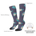 thumbnail image 5 of Knee High Socks for Men and Women, Light Bulbs Pattern blue Althletic Compression Socks, Support Long Tube Socks for Outdoor Sport, Calf Socks, High Stockings for Women Men, 5 of 7