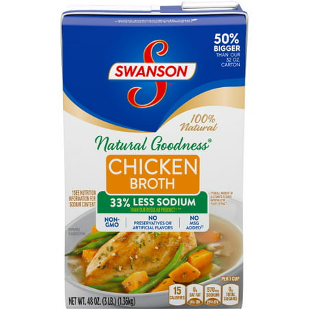 Swanson Natural Goodness Chicken Broth, 48 oz.