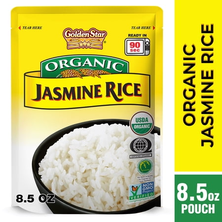 Golden Star Ready-to-Heat Organic Thai Hom Mali Jasmine Rice  8.5 oz
