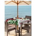 thumbnail image 2 of Outdoor Tablecloth with Umbrella Hole and Zipper, Christmas Snowman Square Table Cloth 60x60 Inch Waterproof Tablecloth, Red Black Check Xmas Tree Snowflake Picnic Table Cover for Patio Camping, 2 of 7