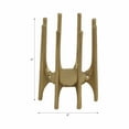 thumbnail image 3 of Modern Metal Candle Holder for Pillar & Taper Candles - Contemporary Aluminum Design - Home & Office Decor - Perfect for Living Room, Bedroom & Dining Table - 6" Gold, 3 of 10