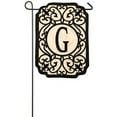 thumbnail image 6 of evergreen filigree monogram e applique garden flag, 12.5 x 18 inches, 6 of 7