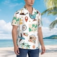 thumbnail image 5 of Balery Travel1 Print Men's Hawaiian Shirts Short Sleeve Beach Shirt Relaxed Fit Vacation Button Down Shirts-X-Large, 5 of 9