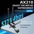 thumbnail image 4 of Powerful Gaming WiFi 6E Card 5374Mbps Speed, Tri-Band, High Gain Antenna, Windows 10/11 Support, 4 of 10