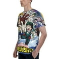 thumbnail image 6 of Mens My Hero Academia 3d Print T-Shirt Crewneck Short Sleeve Tee Shirt, 6 of 7